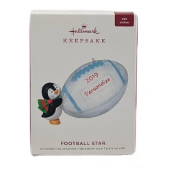 Hallmark Keepsake 2019 Football Star Penguin Dated DIY Personalization Ornament