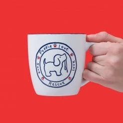 Pavilion Gift Company Bone China 17 Oz Mug-Puppie Love Logo Dog, Blue Pavilion Gift Co.