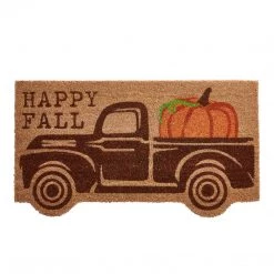 Mud Pie Fall Truck Doormat 16 3/4" X 30"