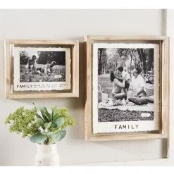 Mud Pie Large Family Glass Frame Holds A 8" X 10"