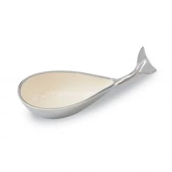 Mud Pie Whale Shaped Dip Cup Metal With Enamel Interior
