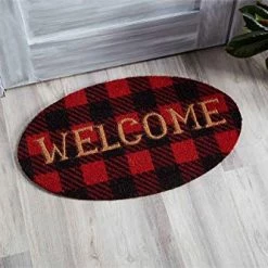 Mud Pie Welcome Check Mat 18" X 30"