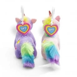 Two's Company 43754 Magical Best Friends Plush Unicorns With Rainbow Hearts Embroidery, BFF Charm And Clip-on Attachment, Set Of 2, 5.25-inch Length 5 Two's Company 43754 Magical Best Friends Plush Unicorns With Rainbow Hearts Embroidery, BFF Charm And Clip-on Attachment, Set Of 2, 5.25-inch Length