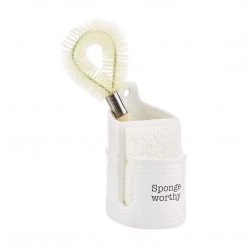 Mud Pie Circa Sponge Brush Holder Set