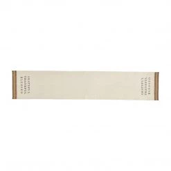 Mud Pie Thanksgiving Thankful Table Runner, Beige/Cream, 17" X 90"