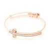Alex And Ani Cross Spiritual Armor Bangle RAFAELIAN Rose Gold