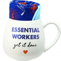 Pavilion Gift Company Pavilion Gift Essential Workers - 15.5 Oz Mug And Sock Set