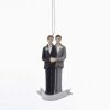 Kurt Adler Groom/Groom Wedding Couple Ornament, 4.25"