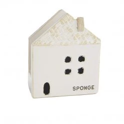 Mud Pie Home Sponge Holder, 4 1/2" X 3 3/4", White