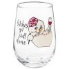 Department 56 6004424 Snowpinions Btches Get Stuff Done Wine Glass, 4.8", Multicolor