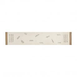 Mud Pie Thanksgiving Thankful Table Runner, Beige/Cream, 17" X 90"
